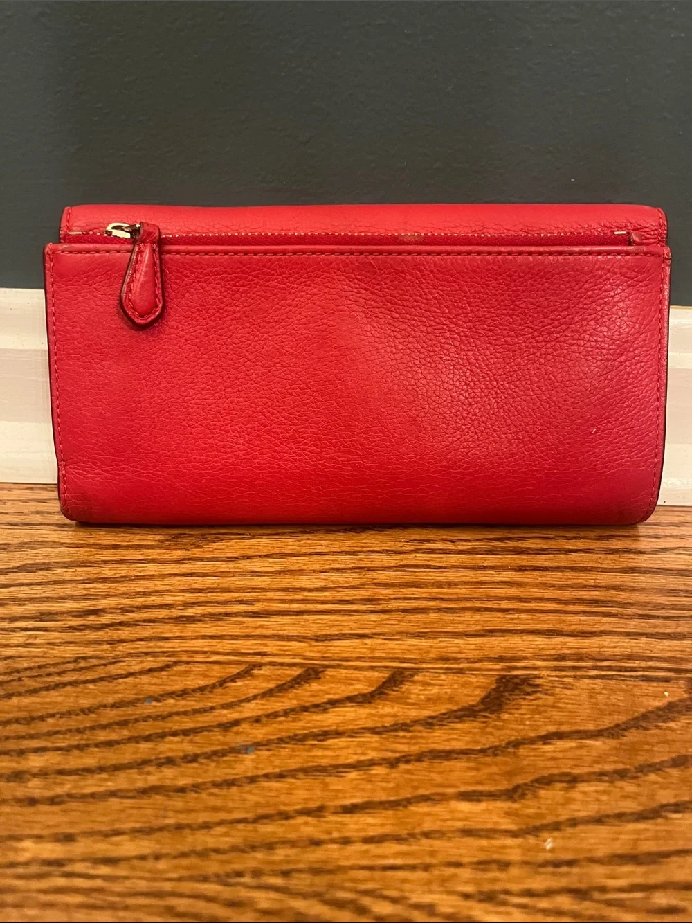 Coach Madison Pebbled Leather Slim Envelope Checkbook Wallet (Style F52715)
